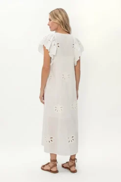 Vestido Midi Bordado Lotus
