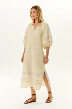 Vestido Midi Bordado Paisley