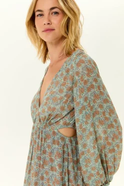 Vestido Midi Estampa Greeny