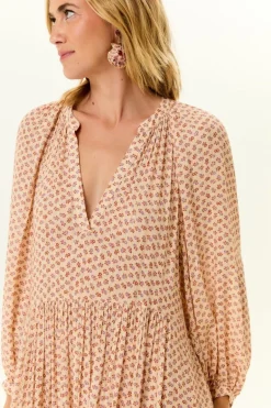 Vestido Midi Estampa Plumy