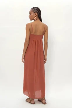 Vestido Midi Ggt Busto Torcoes