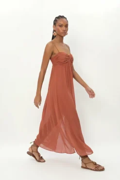 Vestido Midi Ggt Busto Torcoes