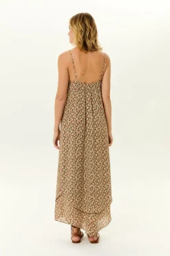 Vestido Midi Ggt Camadas Estampa Ticy