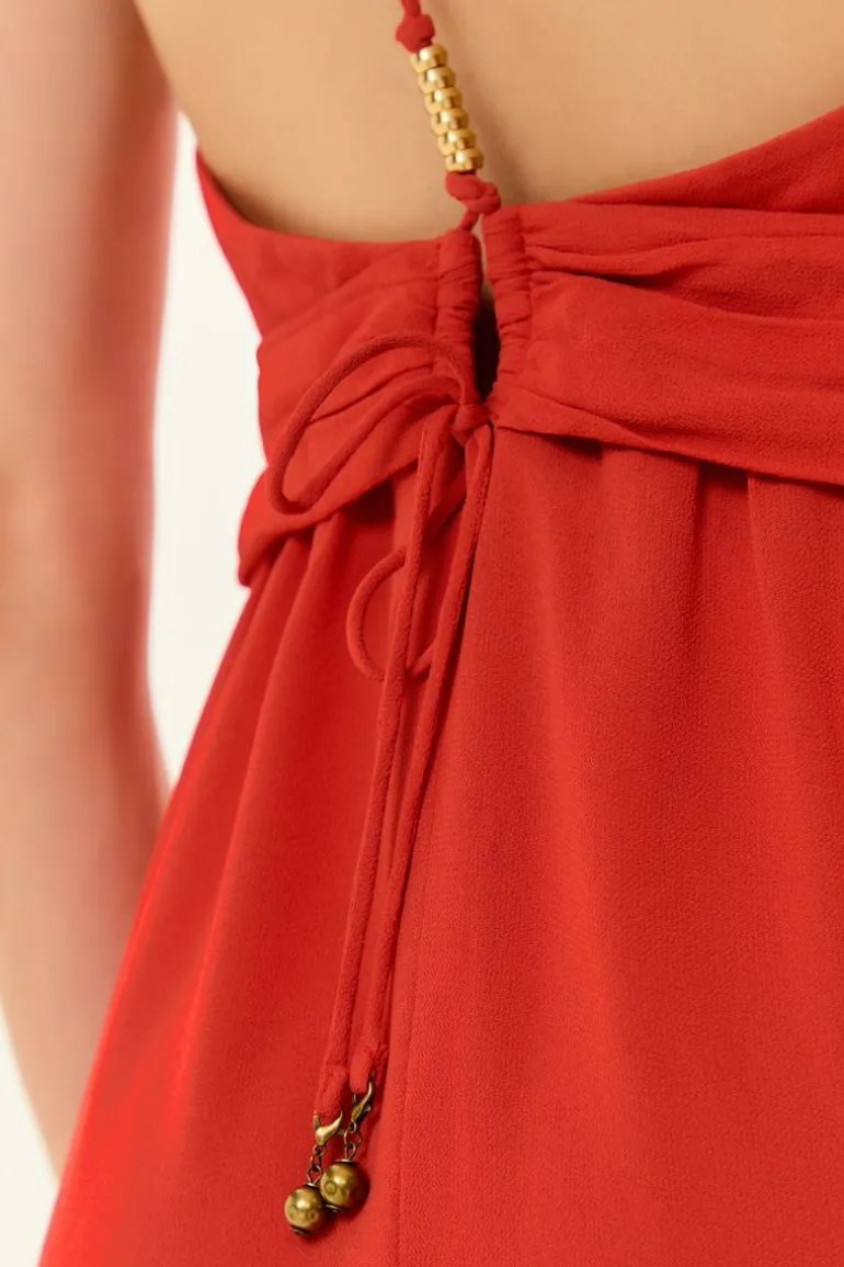 Vestido Midi Ggt Costa Metais