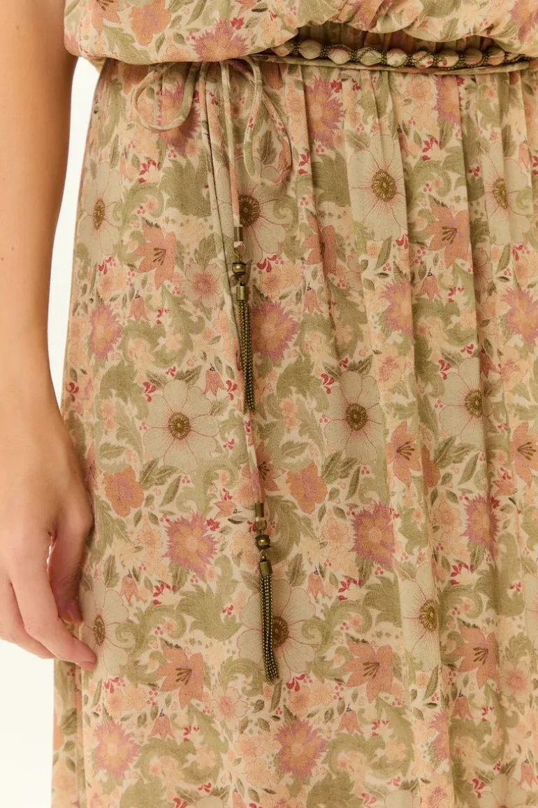 Vestido Midi Ggt Estampa Horto