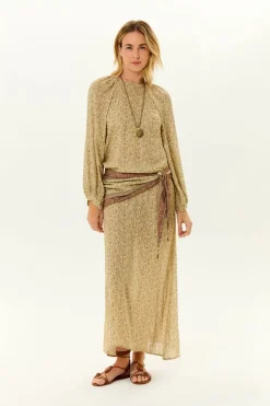 Vestido Midi Lenco Estampa Amarilis