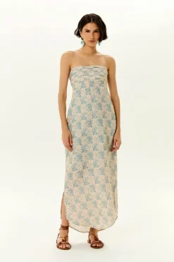 Vestido Midi Linho Estampa Melissa