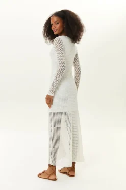 Vestido Tricot Nesgas Ponto Rendado
